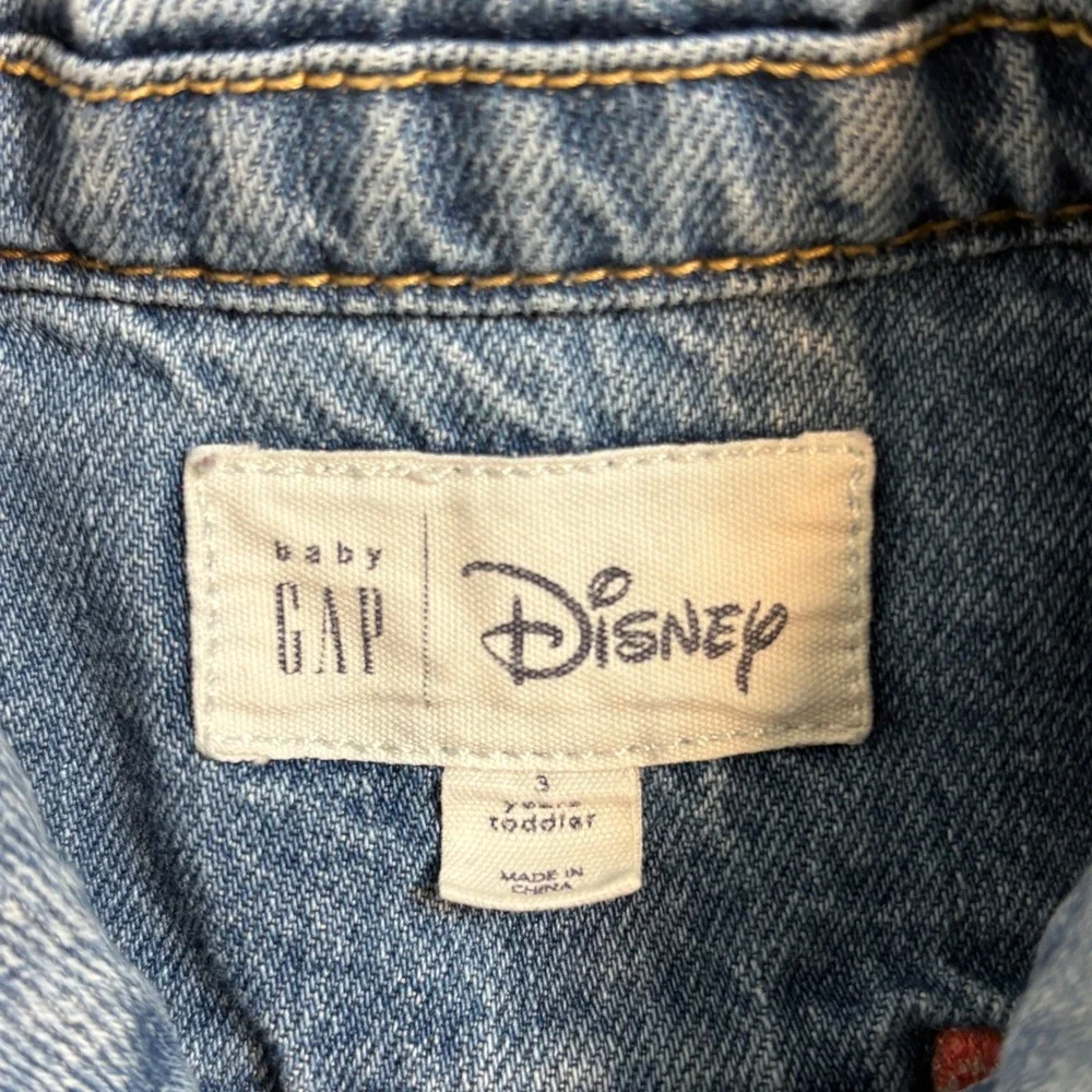Baby Gap Disney Thumper Embroidered Denim Jacket Light Wash Toddler 3T